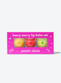 The Peach Slices Beary Merry Lip Balms in their limited time offer box