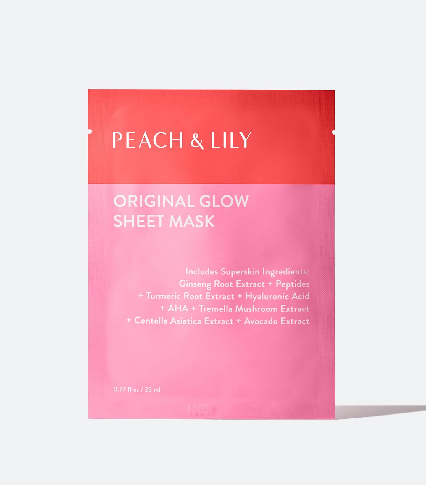 A package of Peach & Lily Original Glow Sheet Mask